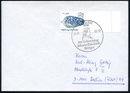 1982 (2.2.) 6550 SCHLEIZ, Sonderstempel: 300. Geburtstag Joh. Friedrich Böttger (Brustbild Des Porzellan-Neuerfinders) A - Sonstige & Ohne Zuordnung