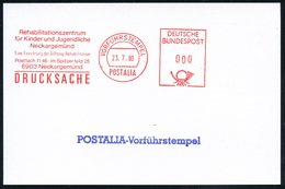 1980 (23.7.) 6903 Neckargemünd, Absender-Freistempel: VORFÜHRSTEMPEL POSTALIA, Rehabilitationszentrum Für Kinder U. Juge - Altri & Non Classificati