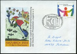 2003 (17.5.) 14467 POTSDAM 60, Sonderstempel: 50 JAHRE KINDERSCHUTZBUND Auf Passendem Sonderganzsachen-Umschlag 55 C.: H - Other & Unclassified