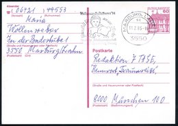 1985 (11.2.) 3550 MARBURG 1, Maschinen-Werbestempel: Weltgesundheitsthema '84, Gesundheit Für Unsere Kinder (krankes Kin - Altri & Non Classificati