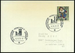 1970 (6.10.) 8 MÜNCHEN 2, Sonderstempel: PUPPENTHEATERSAMMLUNG DER STADT MÜNCHEN:: = Kasperl-Theater Auf Passender Frank - Altri & Non Classificati