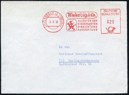 1958 (5.9.) (13 A) RODACH, Absender-Freistempel: Wehrfritz & Co. KINDERGARTEN EINRICHTUNGEN.. (stilis. Rollpferd) Inl.-B - Other & Unclassified