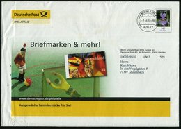 2010 (7.6.) 92637 WEISEN OPF., Postdienst-Ganzsachen-Umschlag 145 C. Schwertlilie: "Tipp Kick" (Fußball-Tischspiel) Mit  - Otros & Sin Clasificación