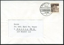 1968 (15.9.) 1 BERLIN 12, Sonderstempel Neue Nationalgalerie (Architekt: Mies Van D. Rohe, Bauhaus-Architekt) Ortsbrief  - Other & Unclassified