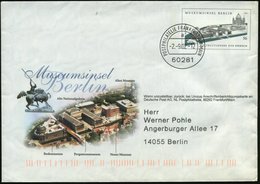 2002 (2.9.) Berlin-Mitte, 56 C. Sonder-Ganzsachen-Umschlag: MUSEUMSINSEL BERLIN (UNESCO-Weltkulturerbe) Gest. Postphilat - Otros & Sin Clasificación