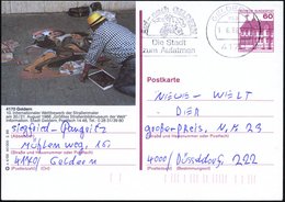 1988 4170 Geldern, 60 Pf. Bild-Ganzsache: 10. Internat. Wettbewerb Der Straßenmaler = Künstler Mit Caravaggio-Gemälde +  - Otros & Sin Clasificación