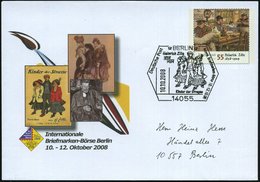 2008 (10.10.) 14055 BERLIN, 55 C. Sonder-Ganzsachen-Umschlag: Heinrich Zille (Maler, Zeichner, Fotograf, 1858-1929) = 2  - Autres & Non Classés