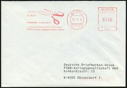 1991 (30.10.) 5300 BONN 1, Maschinen-Werbestempel: JOHN HEARTFIELD (Schere) = Künstler, Grafiker, Antifaschist (eigentli - Autres & Non Classés