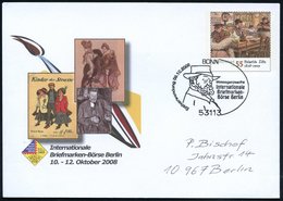 2008 (9.10.) 53113 BONN, 55 C. Sonder-Ganzsachen-Umschlag Heinrich Zille (2 Zeichnungen, Autoportrait) = Maler, Zeichner - Sonstige & Ohne Zuordnung