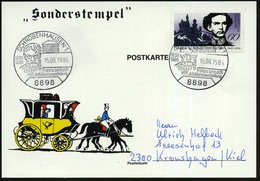 1986 (15.8.) 8898 SCHROBENHAUSEN 1, Sonderstempel: Franz V. Lenbach Jubiläumsausstellung (Kopfbild), Bedarfskarte - Deut - Andere & Zonder Classificatie