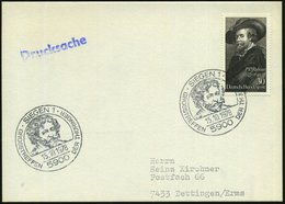 1978 (15.10.) 5900 SIEGEN 1, 30 Pf. P. P. Rubens (Mi.936 EF) + Passender Sonderstempel: Rubens Kopfbild, Inl.-Karte (Bo. - Sonstige & Ohne Zuordnung