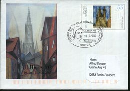2003 (10.5.) 89073 ULM, DONAU, 55 C. Sonder-Ganzsachen-Umschlag: Lyonel Feininger (ULBRIA 03) + Passender Sonderstempel  - Otros & Sin Clasificación
