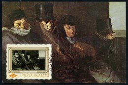 1966 RUMÄNIEN, 1,55 L. Honoré Daumier ("Im Eisenbahnabteil") + ET-Sonderstempel, ET-Maximumkarte (Mi.2523) - Ausländisch - Andere & Zonder Classificatie