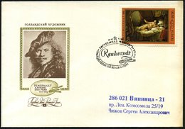 1976 (25.11.) UdSSR, "350. Geburstag Rembrandt Van Rijn", Kompl. Satz (Museum Eremitage) Je Mit ET-Sonderstempel, 5 FDC- - Sonstige & Ohne Zuordnung