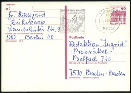 1983 (Juli) 1000 BERLIN 11, Maschinen-Werbestempel: 21. Dtsch.-Franz. Volksfest = Obelix Auf Der Achterbahn, Bedarfskart - Other & Unclassified