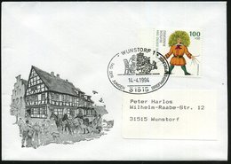 1994 (14.4.) 31515 WUNSTORF 1, Sonderstempel  Mit "Zappelphillipp" Auf Passender 100 + 50 Pf. "Struwwelpeter" (von Dr. H - Other & Unclassified