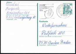 1979 (Okt.) 7140 LUDWIGSBURG 1, Maschinen-Werbestempel: 25 JAHRE BLÜHENDES BAROCK (stilis. Vogel) Bedarfskarte (Bo.50 A) - Sonstige & Ohne Zuordnung