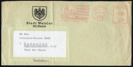 1964 633 WETZLAR 1, Kommunaler Absender-Freistempel: ..Goethestadt, Weltbekannte Wertherstadt (Dom) Kommunalbrief (1x Ge - Otros & Sin Clasificación