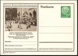1957 Ötigheim (Rastatt), 10 Pf. Bild-Ganzsache Heuss I: "Die Jungfrau Von Orleans" (Fr. V. Schiller) = Freilicht-Aufführ - Other & Unclassified