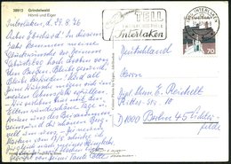 1976 SCHWEIZ, Maschinen-Werbestempel: 3000 INTERLAKEN, TELL FREILICHTSPIELE.. (Gesslers Hut) Bedarfs-Ausl.-Ak. - Friedri - Altri & Non Classificati