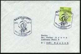 1982 (9.6.) 1197 BERLIN-JOHANNISTHAL, Sonderstempel: HAUS DER JUNGEN PIONIERE "MAXIM GORKI" (Brustbild Mit Hut) BRD-Brie - Otros & Sin Clasificación