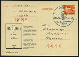 1988 (2.11.) 7010 LEIPZIG 1, Amtl. Ganzsache 10 Pf. PdR., Orange Mit Esperanto-Zudruck: Antoni Grabowski (1857 - 1921) = - Andere & Zonder Classificatie