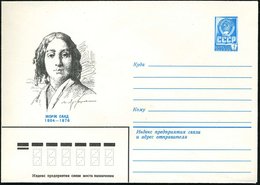 1979 UdSSR, 4 Kop. Ganzsachen-Umschlag: "175. Geburtstag George Sand" (Brustfbild) = Französ. Autorin (1804 - 1876) Unge - Sonstige & Ohne Zuordnung