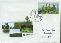 2002 (4.7.) B.R.D., 56 C. Sonder-Ganzsachen-Umschlag: Nationalpark Harz + ET-Sonderstempel: 53111 BONN = Harzer Brockenh - Sonstige & Ohne Zuordnung