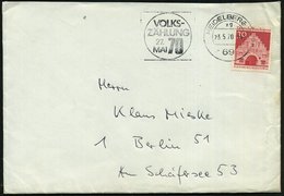 1970 (23.5.) 69 HEIDELBERG 3, Maschinen-Werbestempel: VOLKS-ZÄHLUNG 27. MAI 70, Bedarfsbrief (Bo.S 1223 A) - Mathematik  - Sonstige & Ohne Zuordnung