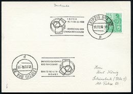 1959 (11.11.) LEIPZIG BPA 32, Maschinen-Werbestempel: LEHRSCHAU DER STANDARDISIERUNG = Pythagoras "a² + B² = C²" , Inl.- - Other & Unclassified