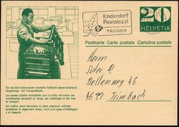 1972 SCHWEIZ, 20 C. Bahn-Dienst-Bildganzsache: Normierte Faltkisten Für Bahntransport, Rs. SBB-üterstationsstempel, Beda - Otros & Sin Clasificación