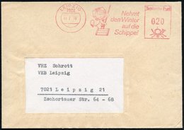 1973 (11.7.) 7022 LEIPZIG, Absender-Freistempel: Nehmt Den Winter Auf Die Schipp! (Löwe Mit Schneeschaufel) Ortsbrief -  - Other & Unclassified