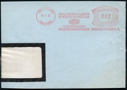 1937 OBERNDORF, Absender-Freistempel: PRÄZISIONS-WAFFEN.. MAUSER-WERKE AG, Teil-Vorderseite - Militär / Military / Milit - Other & Unclassified