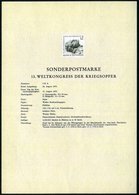 1970 (Aug.) ÖSTERREICH, 3,50 S. "13. Weltkongress Der Kriegsopfer" (Sterbender) Ungez. Schwarzdruck Auf Amtl. Ankündigun - Otros & Sin Clasificación