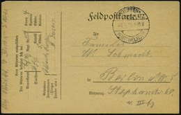 1915 (4.5.) WARTHELAGER TRUPPEN=ÜBUNGSPLATZ, 1K-Brücke = Hauspostamt Truppenübungsplatz + Hs. Abs.: "Jnf. Rggt. Nr.155", - Autres & Non Classés