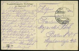 1916 (11.2.) WARTHELAGER TRUPPEN=ÜBUNGSPLATZ, 1K-Brücke = Hauspostamt Truppenübungsplatz, S/ W.-Feldpost-Foto-Ak.: Warth - Other & Unclassified