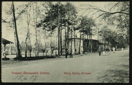 1907 (16.6.) ZEITHAIN-ÜBUNGSPLATZ, 1K-Gitter = Hauspostamt Truppenübungsplatz, S/ W.-Foto-Ak.: König Georg-Strasse N. Le - Altri & Non Classificati