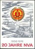 1976 (9.2.) 1175 BERLIN-KARLSHORST, Sonderstempel: 20 JAHRE NATIONALE VOLKSARMEE AUF Sonderkarte: 20 Jahre NVA (Mi.2107  - Sonstige & Ohne Zuordnung