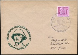 1985 (25.2.) 1140 BERLIN-MARZAHN 8, Sonderstempel: Militärisches Kabinett.. TAG DER NVA (Soldatenkopf Mit NVA-Stahlhelm) - Altri & Non Classificati