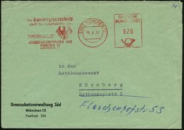 1962 (16.4.) (13 B) MÜNCHEN 13, Absender-Freistempel: Bundesgrenzschutz.. GRENZSCHUTZKOMMANDO SÜD (Adler) Nachgesandter  - Andere & Zonder Classificatie