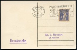 1927 (20.5.) SCHWEIZ, Maschinen-Werbestempel: GENEVE 1, EXPOSITION INTERNAT. DE LA MUSIQUE (Lyra) Inl.-Karte - Musik / M - Sonstige & Ohne Zuordnung