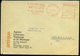 1980 UNGARN, Absender-Freistempel: BUDAPEST 4, ARTISJUS.. Auf Firmenbrief: Agence Littßeraire, Théatrale Et De La Musiqu - Sonstige & Ohne Zuordnung