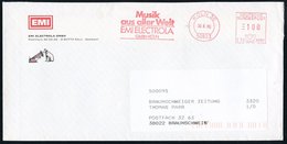 1995 50823 KÖLN 30, Absender-Freistempel: Musi Aus Aller Welt EMI ELECTROLA BHMH Auf Firmenbrief Mit Logo: Hund Vor Gram - Other & Unclassified