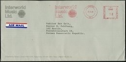 1981 GROSSBRITANNIEN, Absender-Freistempel LONDON W. I., Interworld Music Ltd. (Sound-Logo) Motivgleicher Ausl.-Flugpost - Andere & Zonder Classificatie