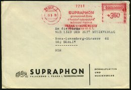 1987 TSCHECHOSLOWAKEI, Absender-Freistempel: PRAHA 1, SUPRAPHON Gramatonové Descy.., Ausl.-Firmenbrief - Schallplatte &  - Autres & Non Classés