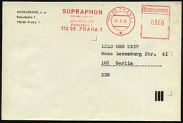 1981 TSCHECHOSLOWAKEI, Absender-Freistempel: 110 00 PRAHA 1, SUPRAPHON Narodni Podnik.., Ausl.-Firmenbrief - Schallplatt - Other & Unclassified