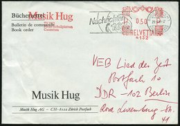 1981 SCHWEIZ, Absender-Freistempel Ohne Ort: HELVETIA 4132 Musik Hug, TV HiFi, Radio Schallplatten Cassetten + Maschinen - Other & Unclassified
