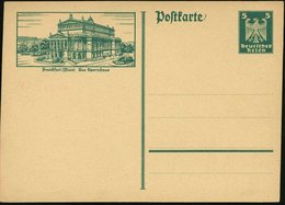 1926 Frankfurt/ Main, 5 Pf. Bild-Ganzsache Adler: Das Opernhaus, Ungebr. (Mi.P 164/04) - Oper & Opernhäuser / Opera / L' - Other & Unclassified