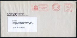 1990 (15.1.) 7070 SCHWÄBISCH GMÜND 1, Absender-Freistempel: EUROP. KIRCHENMUSIK..1990 (Kirche) Kommunalbrief - Musik-Fes - Sonstige & Ohne Zuordnung