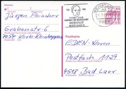 1989 7056 WEINSTADT 1, Maschinen-Werbestempel: Weinort, FRIEDRICH SILCHER, KOMPONIST U. MUSIKERZIEHER (Kopfbild) Bedarfs - Other & Unclassified